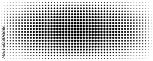Dotted gradient vector illustration, white and black halftone background, horizontal seamless dotted lines, monochrome dots texture backdrop, retro effect. modern