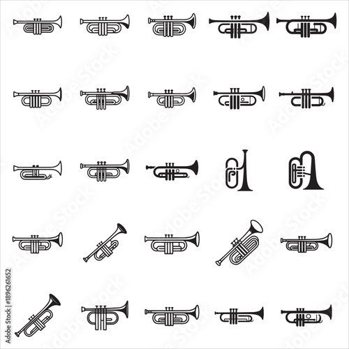 Trumpet Silhouette Clip Art