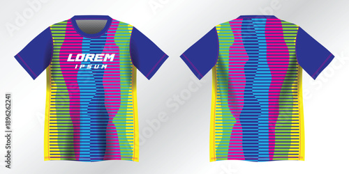 abstract colorful background pattern for sport jersey design mockup