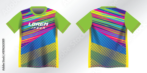 abstract colorful background pattern for sport jersey design mockup