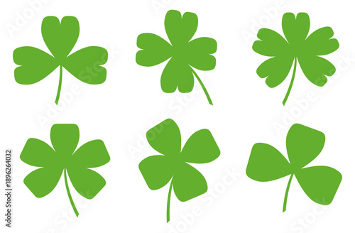 Clover leaf illustration in flat style. Clover leaf vector design symbolizes trust, hope, love, and good luck.	