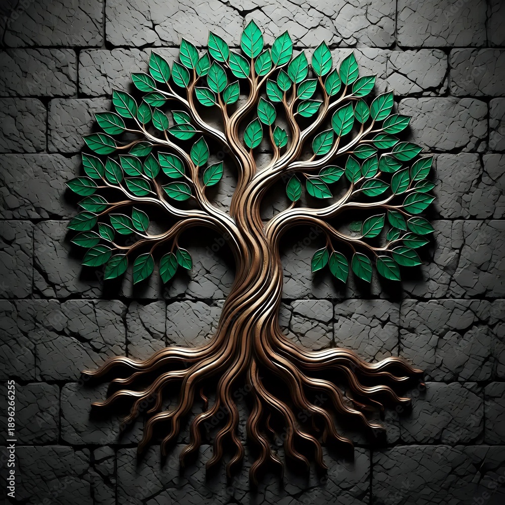 Fototapeta premium Tree in the wall