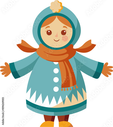 An effigy of winter, isolated on a white background. Russian Maslenitsa , white background 