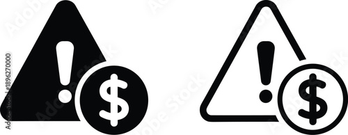 Financial Warning and Risk Alert Icons
