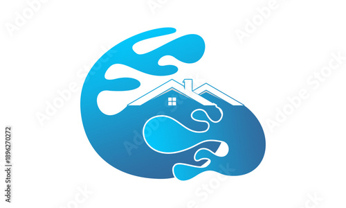 Beach homestay property design vector