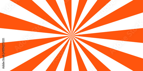 Abstract background with rays retro starburst. white and red vintage illustration vector sunshine texture. Yellow and white sunbeam. Wallpaper with orange sun burst.