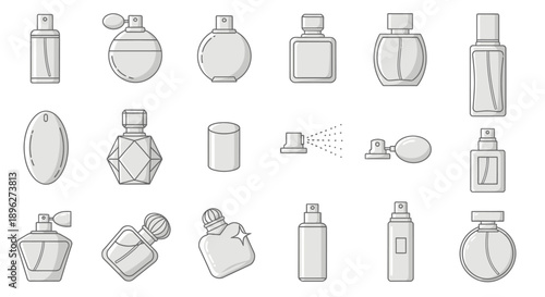 Collection of Perfume Bottles and Containers.