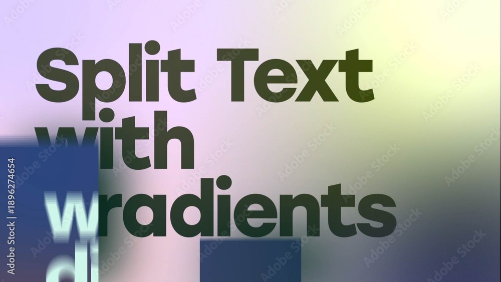 Emphasis Split Text Split Text with Gradients Stock Template | Adobe Stock