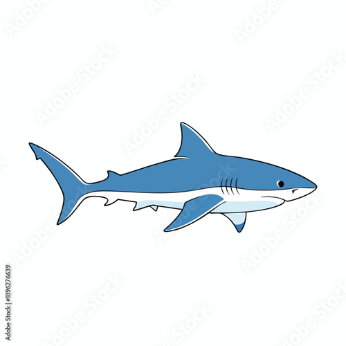 Cartoon Blue Shark Icon