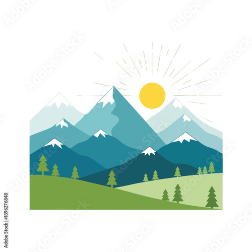 Serene Mountainside Landscape