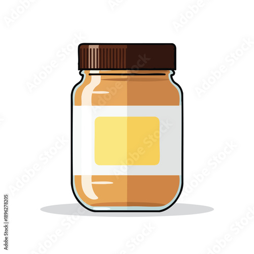 Honey Jar with Blank Label