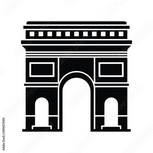 Famous Arch Monument Landmark Vector Icon