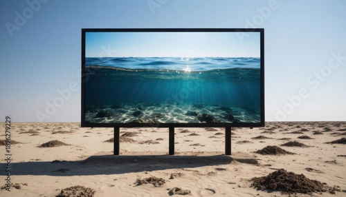 Ocean on beach screen