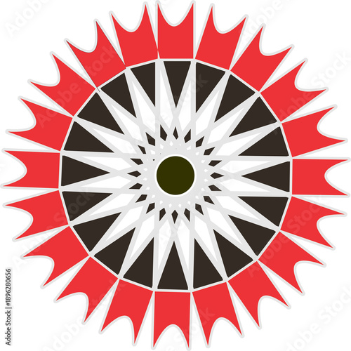 red and white stylish design.