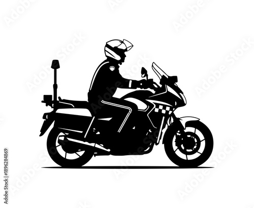 Silhouette of Motorcyclist Riding Sport Bike