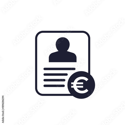 Customer Acquisition Cost, CAC icon with euro