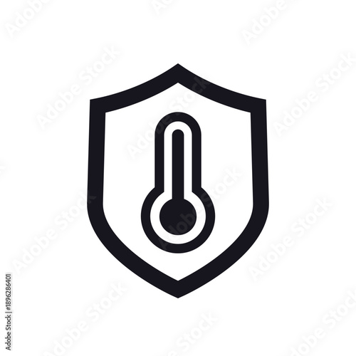heat resistant icon, pictogram on white