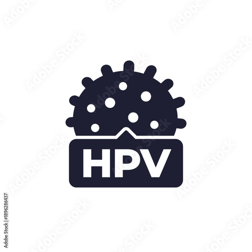 HPV virus icon, human papillomavirus
