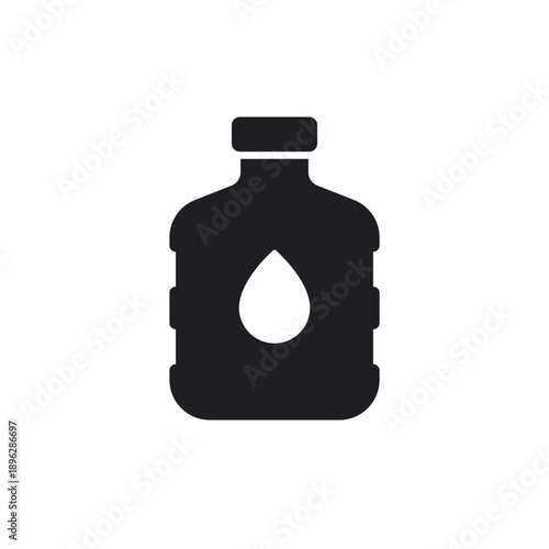 water gallon icon, bottle pictogram on white