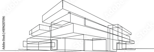 Abstract architectural building geometric lines architecture