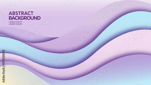 Abstract Pastel Layered Wave Background with Soft Gradient Design
