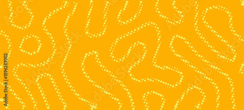 Yellow halftone pattern. Retro comic gradient background. Bright orange pixelated dotted texture overlay. Cartoon pop art faded gradient pattern. Vector backdrop for poster, banner, advertisement