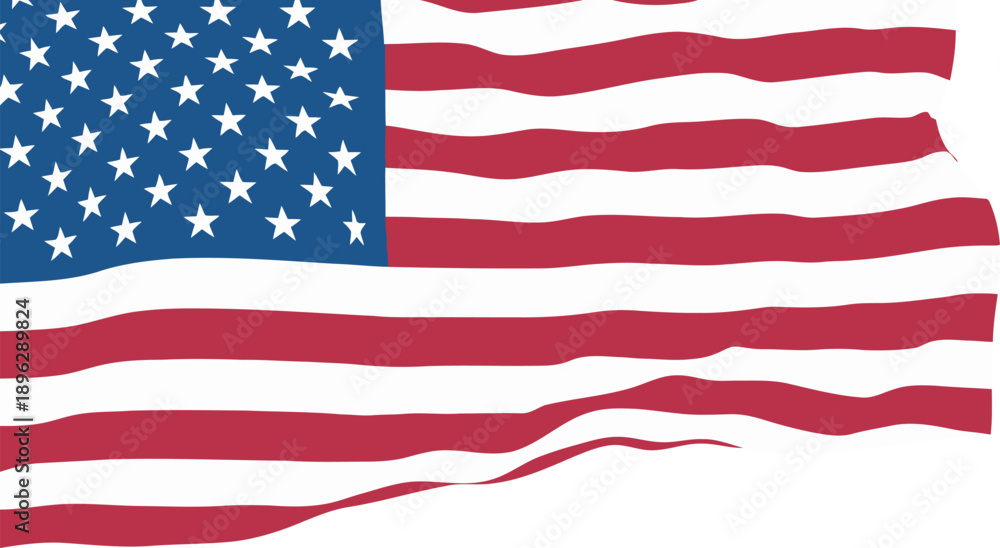 Fototapeta premium American flag on labor day celebrating workers rights and freedom
