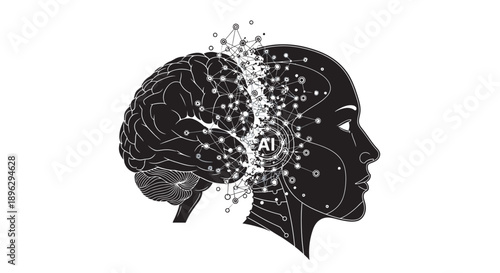 Winged Skull Vintage Illustration Design