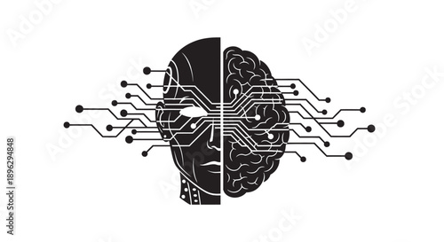 Black and white butterfly vector silhouette with floral and decorative design elements