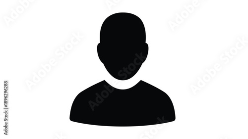 a simple black and white silhouette of a person s head and shoulders silhouette