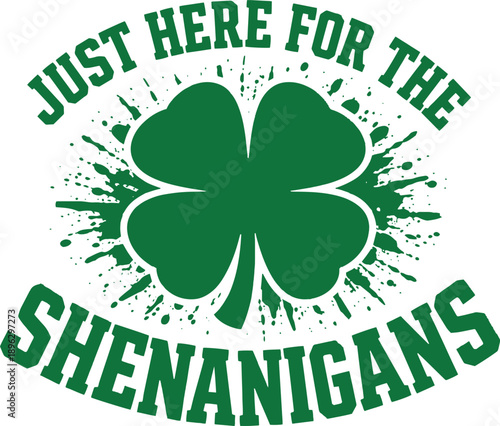 St Patricks Day Shamrock Shenanigans Typography