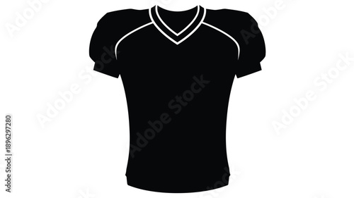 a black sports jersey design illustration showcasing a clean and athletic form silhouette