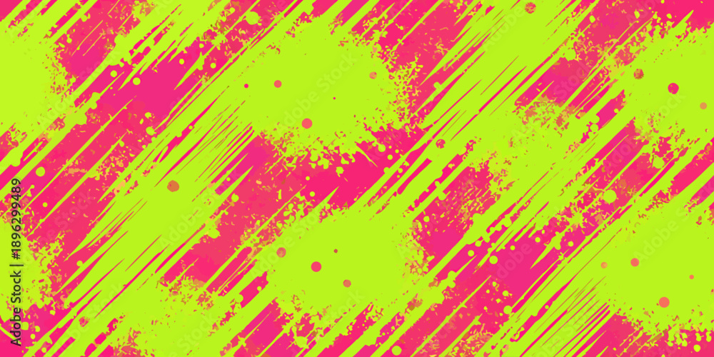 Obraz premium Abstract background with vibrant pink and yellow diagonal brush strokes