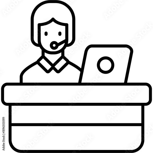 Helpdesk Outline Icon