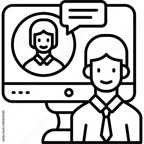 Virtual Discussion Outline Icon