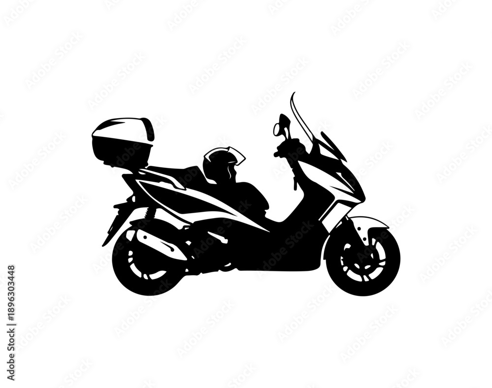 Fototapeta premium Modern Scooter Silhouette Vector Illustration