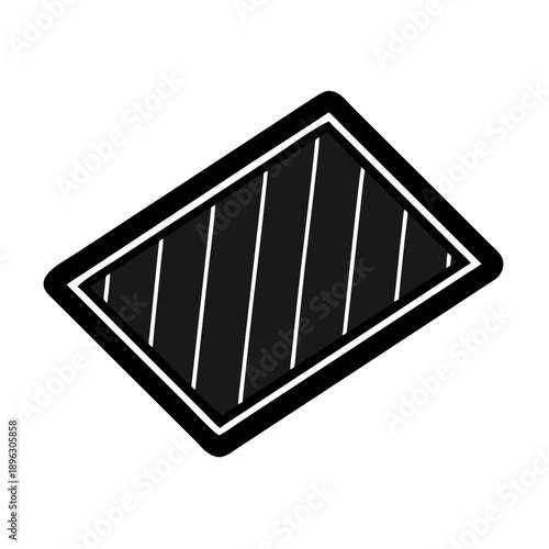 Stylish floor mat with striped design on a white background for modern interior decor and comfort
