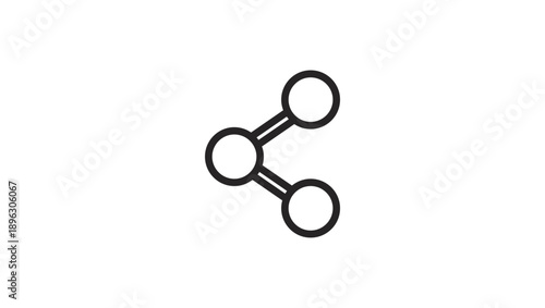 Simple black line drawing of a molecule structure on white background.