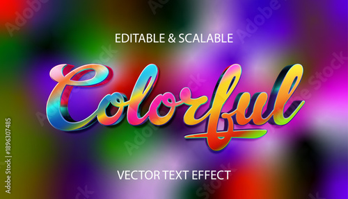 Colorful text effect adobe