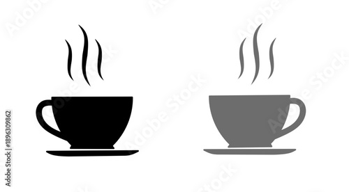 Coffee cup icon for cafe branding