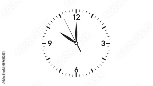 Clean analog clock face showing ten minutes past ten oclock with clear markings and hands on a plain white background.
