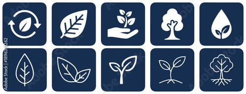 Sustainable Environment Icon Collection Set