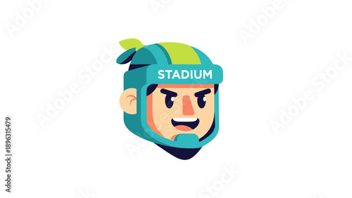 Sporty Character Head Icon