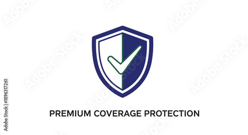 Premium Coverage Protection Shield Logo Design.