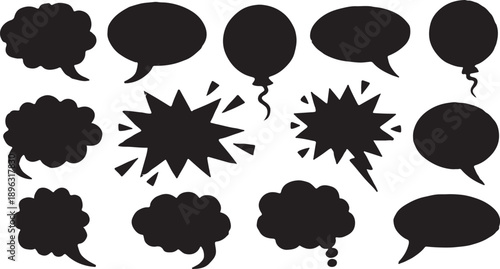 speech bubbles with organic crayon, chalk, or pastel textures, including star, heart, and cloud shapes, colorful vector artwork on white background for creative, playful, or educational project