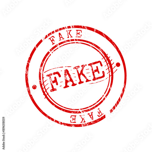 Fake red grunge stamp