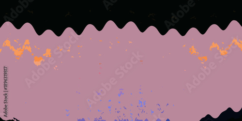 Abstract background with a wavy orange line and pink purple hues