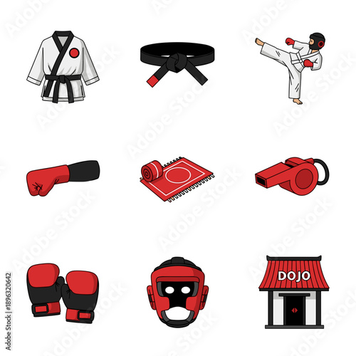Martial arts equipment and training gear for karate and combat sports
