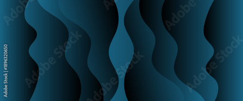 Abstract marble rock texture blue ink pattern papercut background Vector..