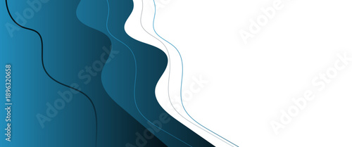 Abstract marble rock texture blue ink pattern papercut background Vector..